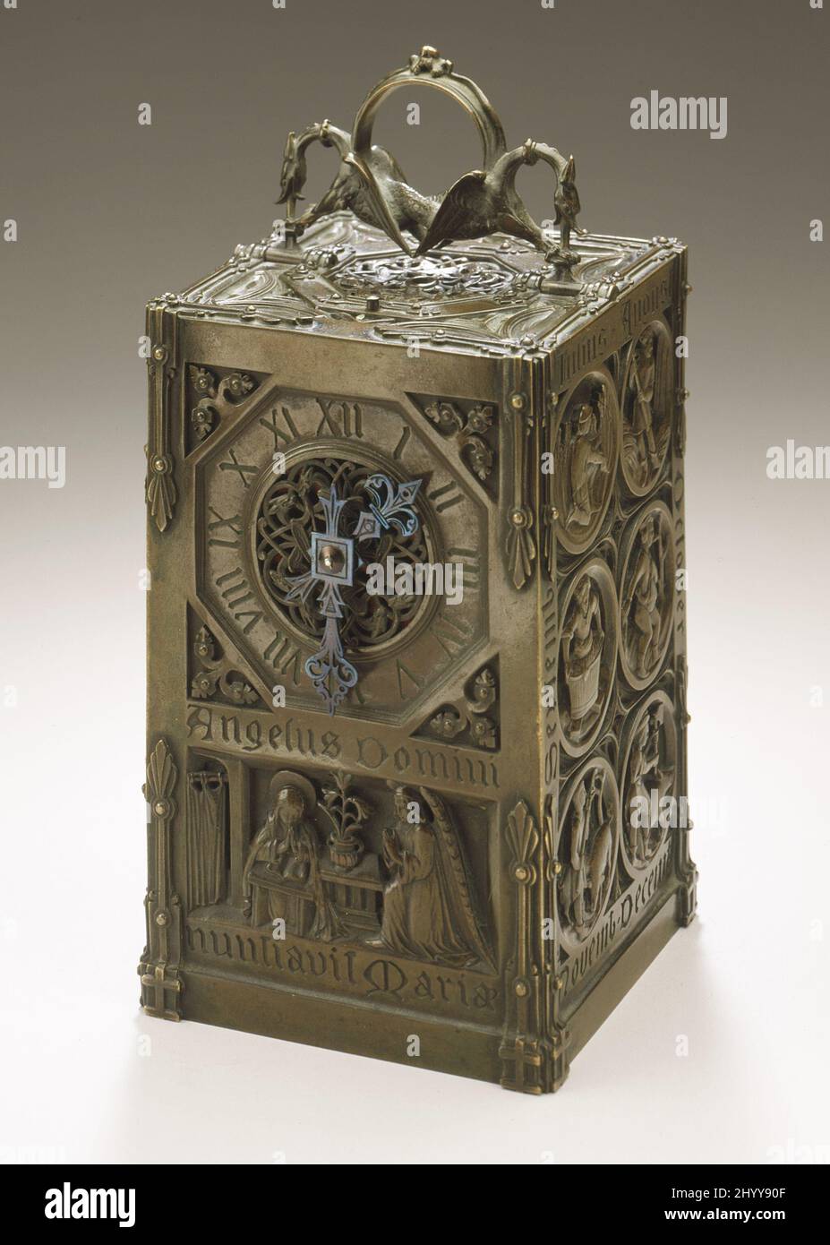 Horloge du chariot. Lucien Falize (France, Paris, joaillier et orfèvre, fondée en 1838-1897). France, 1878. Ameublement; Accessoires. Bronze, acier, horlogerie Banque D'Images