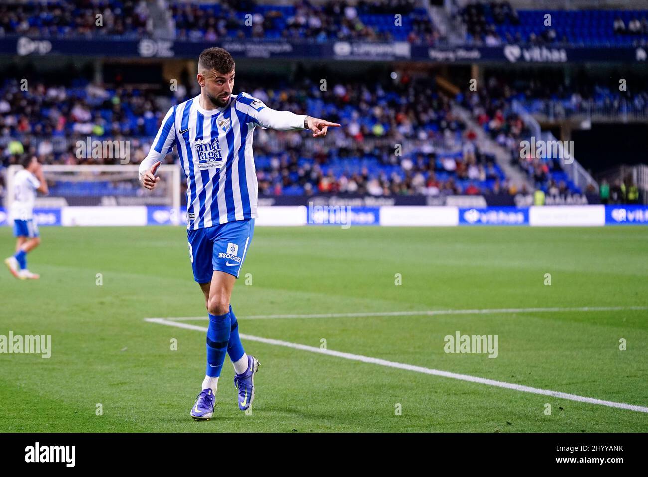 Alvaro Vadillo vu lors du match la Liga Smartbank 2021/2022 entre Malaga CF et SD Ponferradina au stade la Rosaleda. Note finale; Malaga CF 0:0 SD Ponferradina (photo de Francis Gonzalez / SOPA Images/Sipa USA) Banque D'Images