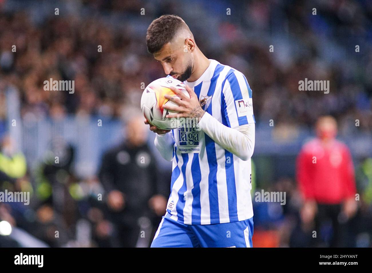 Alvaro Vadillo vu lors du match la Liga Smartbank 2021/2022 entre Malaga CF et SD Ponferradina au stade la Rosaleda. Note finale; Malaga CF 0:0 SD Ponferradina (photo de Francis Gonzalez / SOPA Images/Sipa USA) Banque D'Images