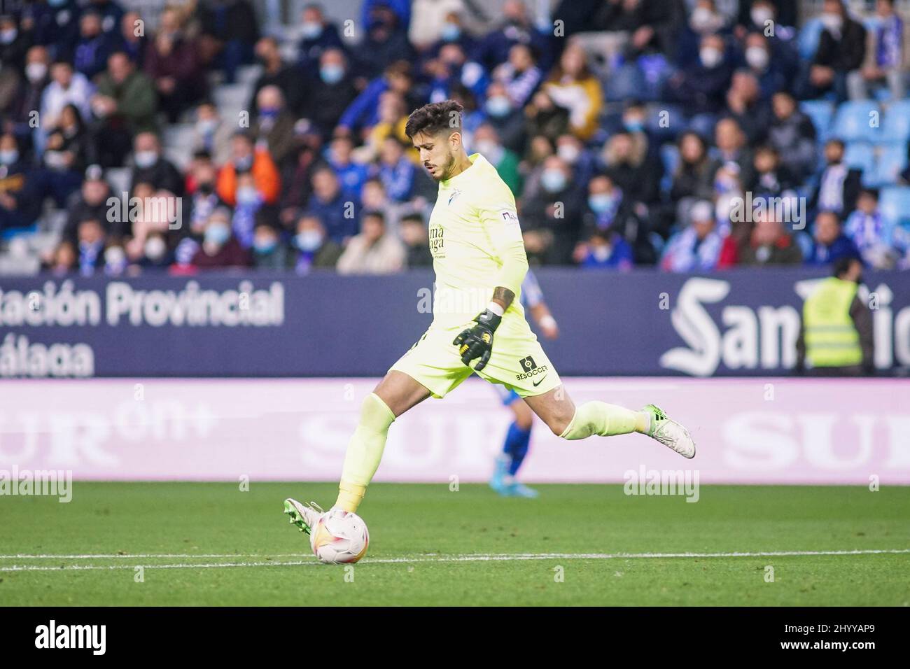 Dani Barrio vu lors du match la Liga Smartbank 2021/2022 entre Malaga CF et SD Ponferradina au stade la Rosaleda. Note finale; Malaga CF 0:0 SD Ponferradina (photo de Francis Gonzalez / SOPA Images/Sipa USA) Banque D'Images