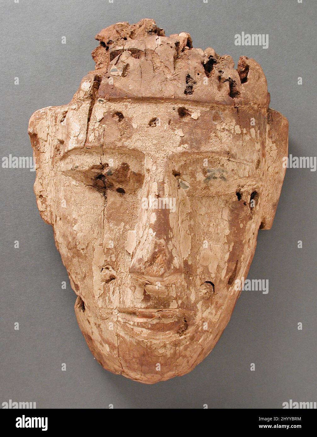 Face d'un cercueil. Égypte, période Ptoléméenne - période romaine précoce (332 BCE - 100 ce). Bijoux et accessoires. Bois Banque D'Images