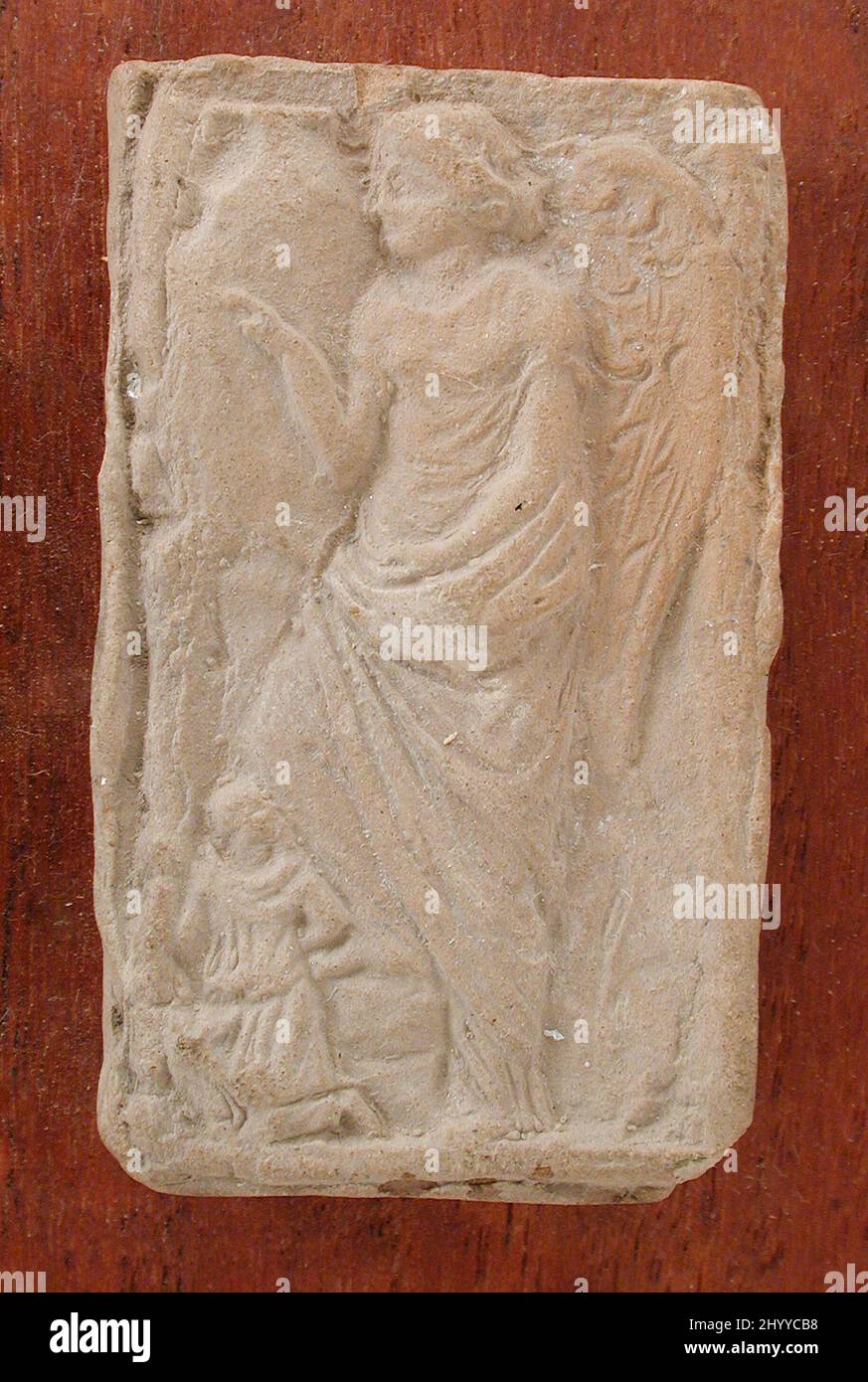 Plaque avec Nike. Méditerranée orientale, 1st siècle A.D. (?). Sculpture. Terre cuite Banque D'Images