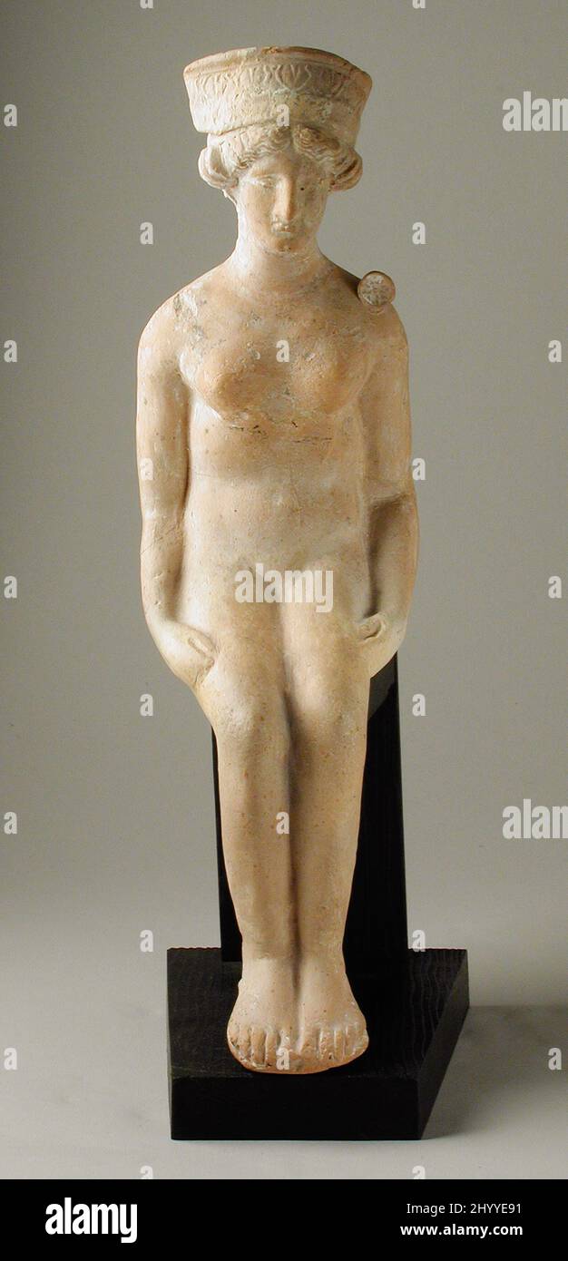 Figure assise d'une Déesse. Grèce ou Italie du Sud, mi-4th siècle av. J.-C. Sculpture. Terre cuite Banque D'Images