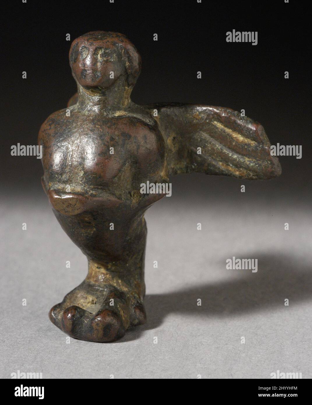 Figurine Winged Bird Woman. Égypte, probablement période romaine (30 BCE - 395 ce) ou plus tard. Sculpture. Bronze Banque D'Images