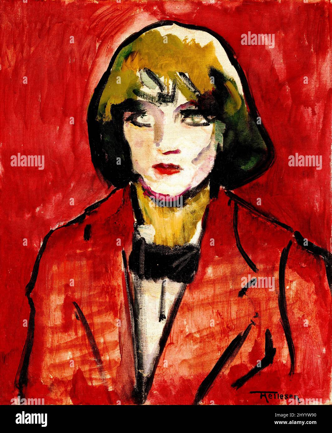 Thorvald Hellesen - Portrait d'une femme - 1911 Banque D'Images