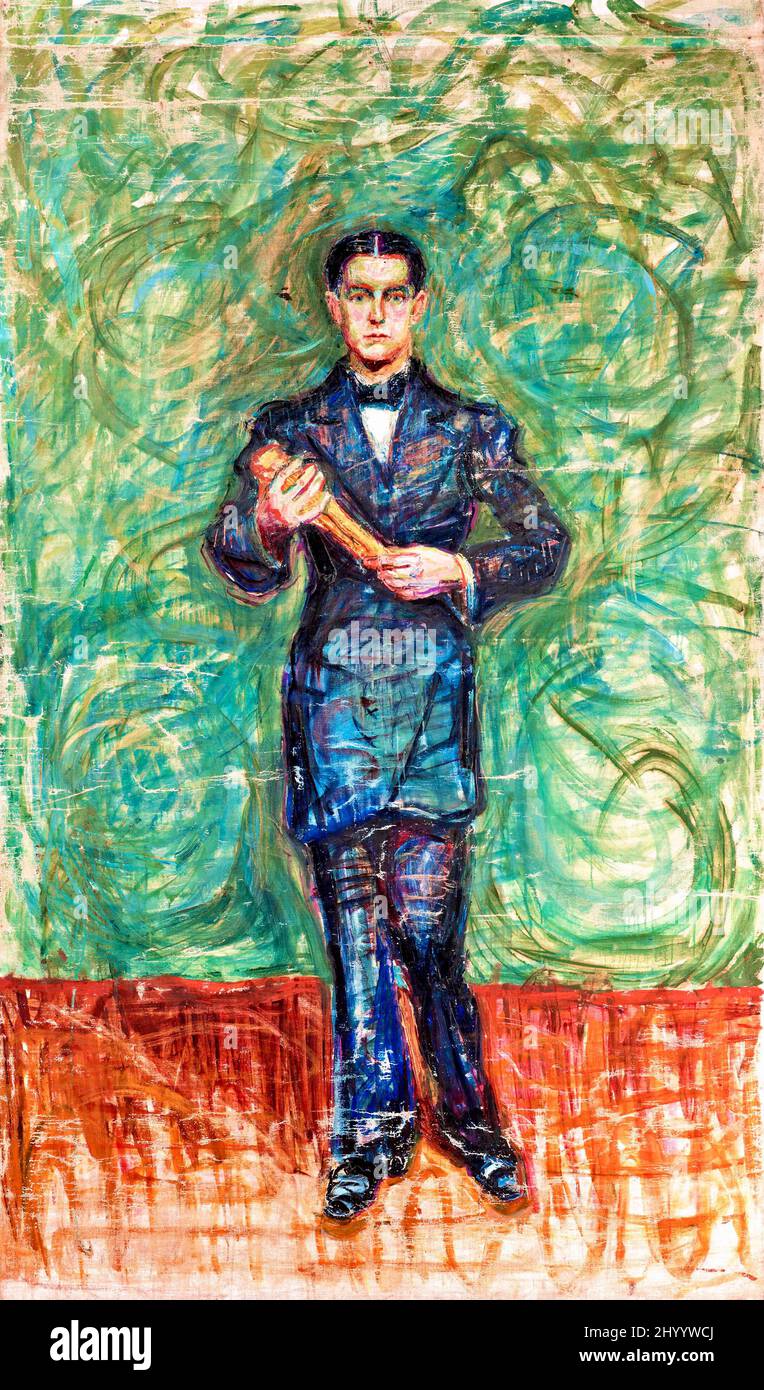 Thorvald Hellesen - Auto-portrait - 1909 Banque D'Images