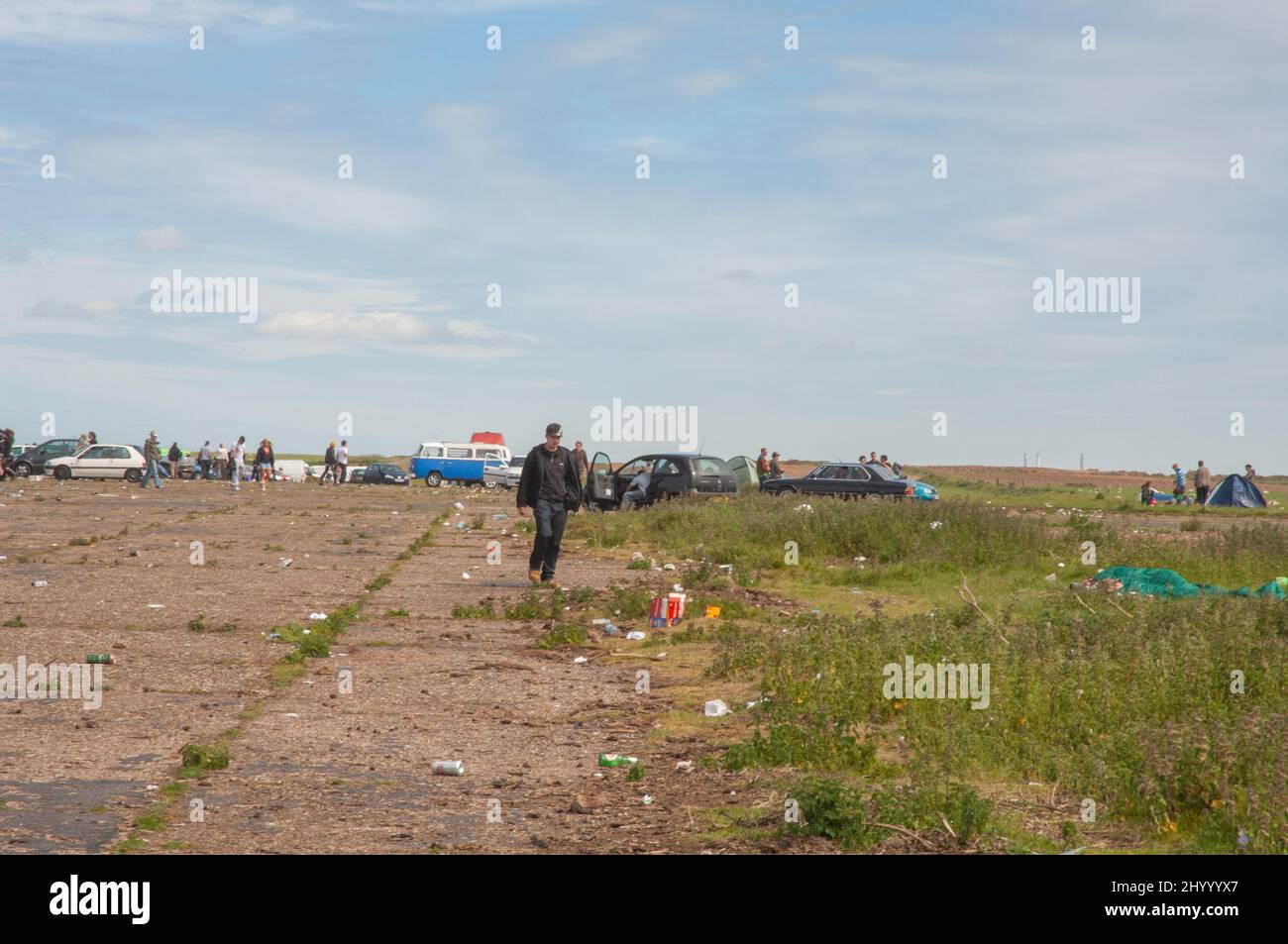 Illégale Rave, Dale Airfield, mai 2010, Pembrokeshire, pays de Galles, Royaume-Uni, Europe Banque D'Images