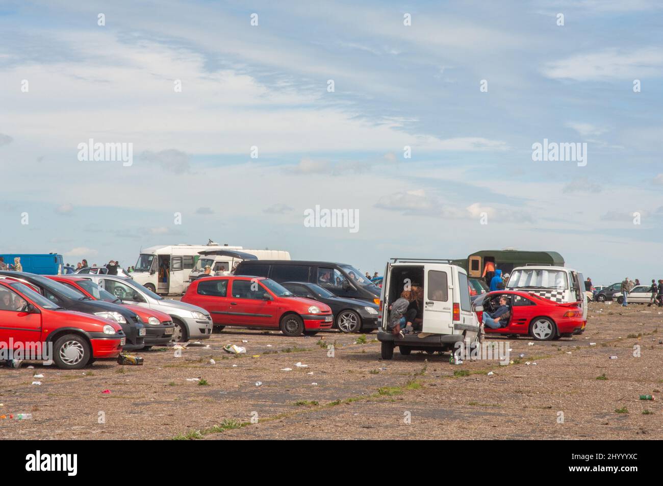 Illégale Rave, Dale Airfield, mai 2010, Pembrokeshire, pays de Galles, Royaume-Uni, Europe Banque D'Images