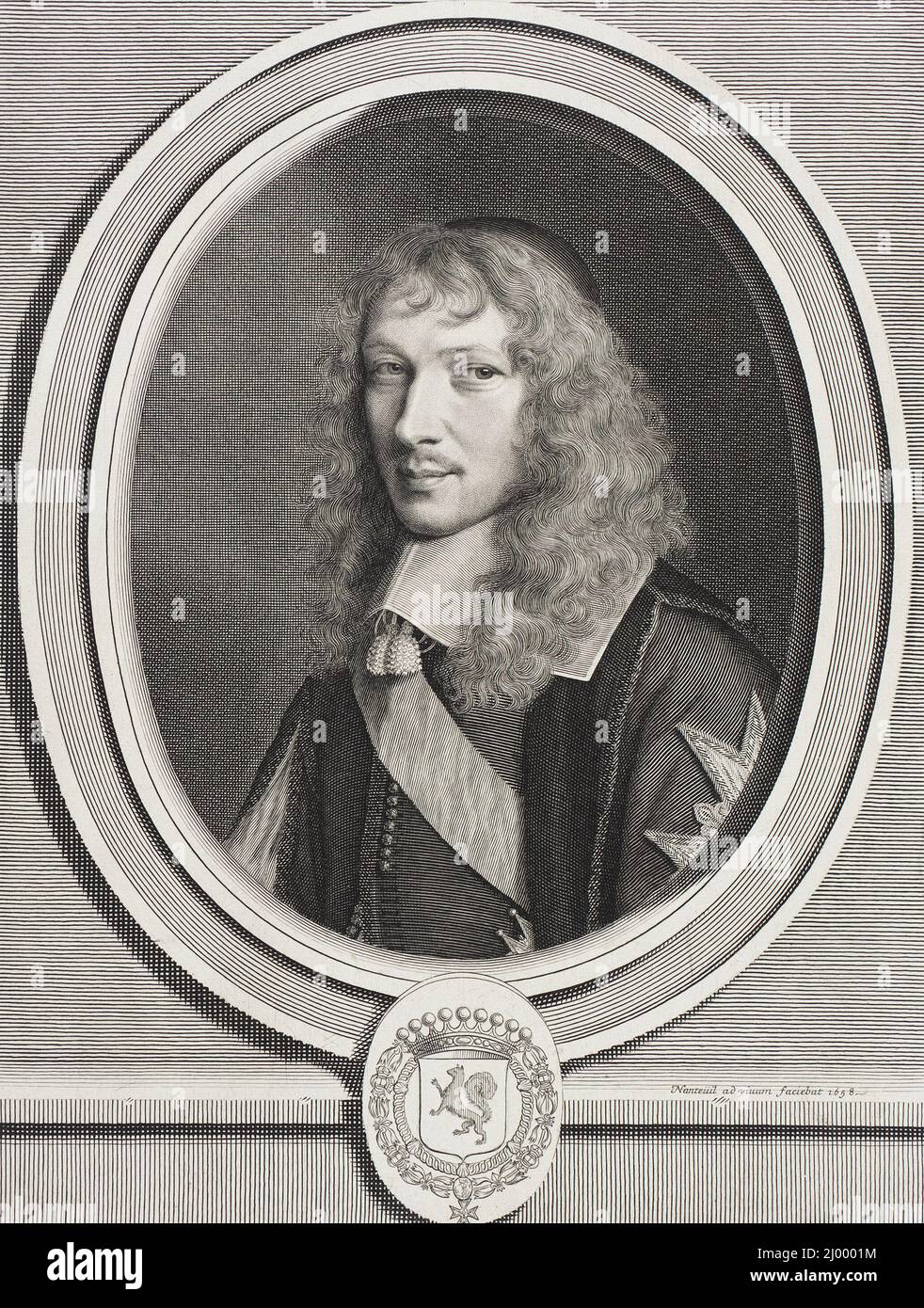 Basile Fouquet. Robert Nanteuil (France, Reims, 1623-1678). France, 1658. Gravures; gravures. Gravure Banque D'Images
