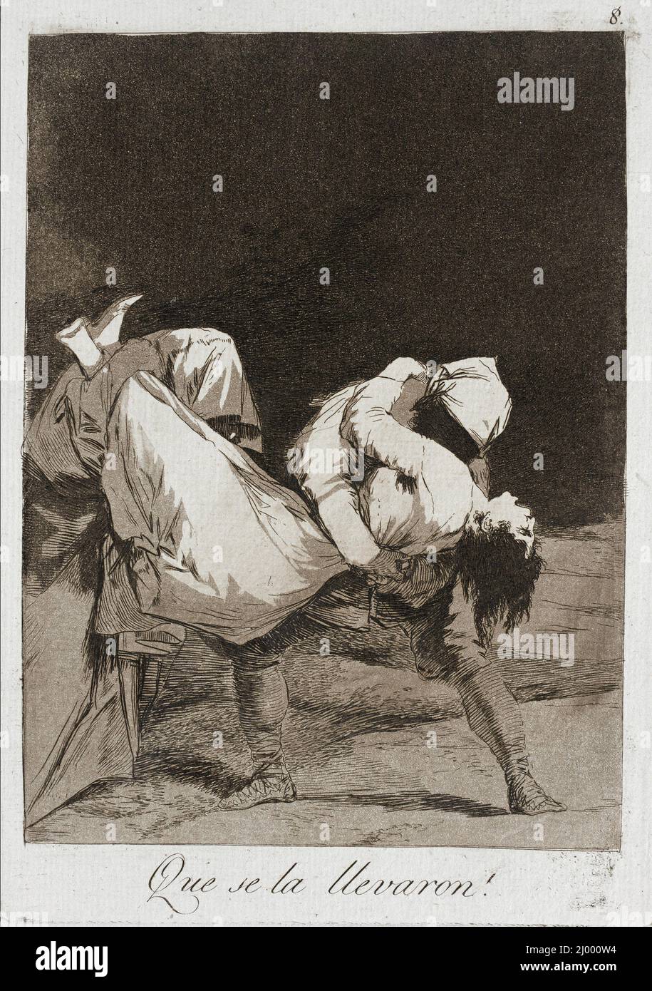 Ils l'ont emporté ! Francisco Goya y Lucientes (Espagne, Fuendetodos, 1746-1828). Espagne, 1799. Tirages ; gravures. Gravure et aquatint Banque D'Images