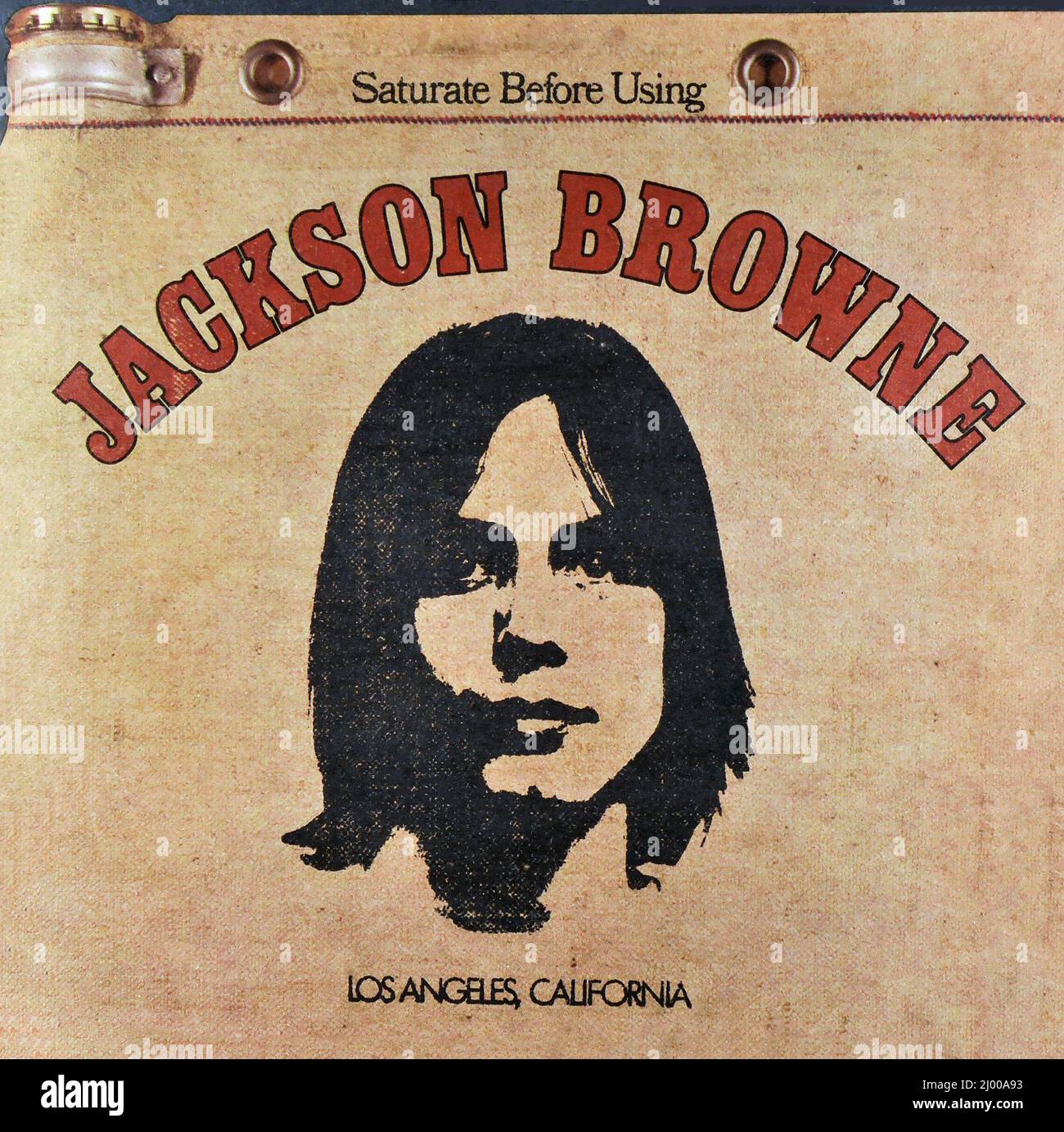 Le design de couverture du premier album de Jackson Browne a été conçu par Gary Burden et sorti en 1972 Banque D'Images
