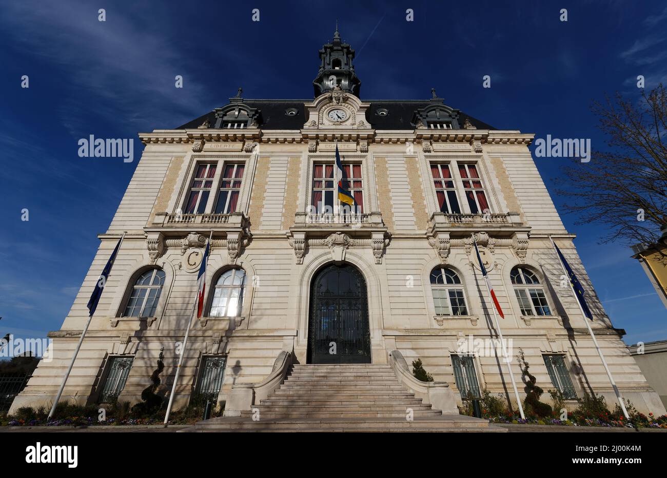 L'hôtel de ville de Corbeil-Essonnes . Il est commune dans la banlieue sud de Paris, France. Il est situé à 28,3 km du centre de Paris. Banque D'Images