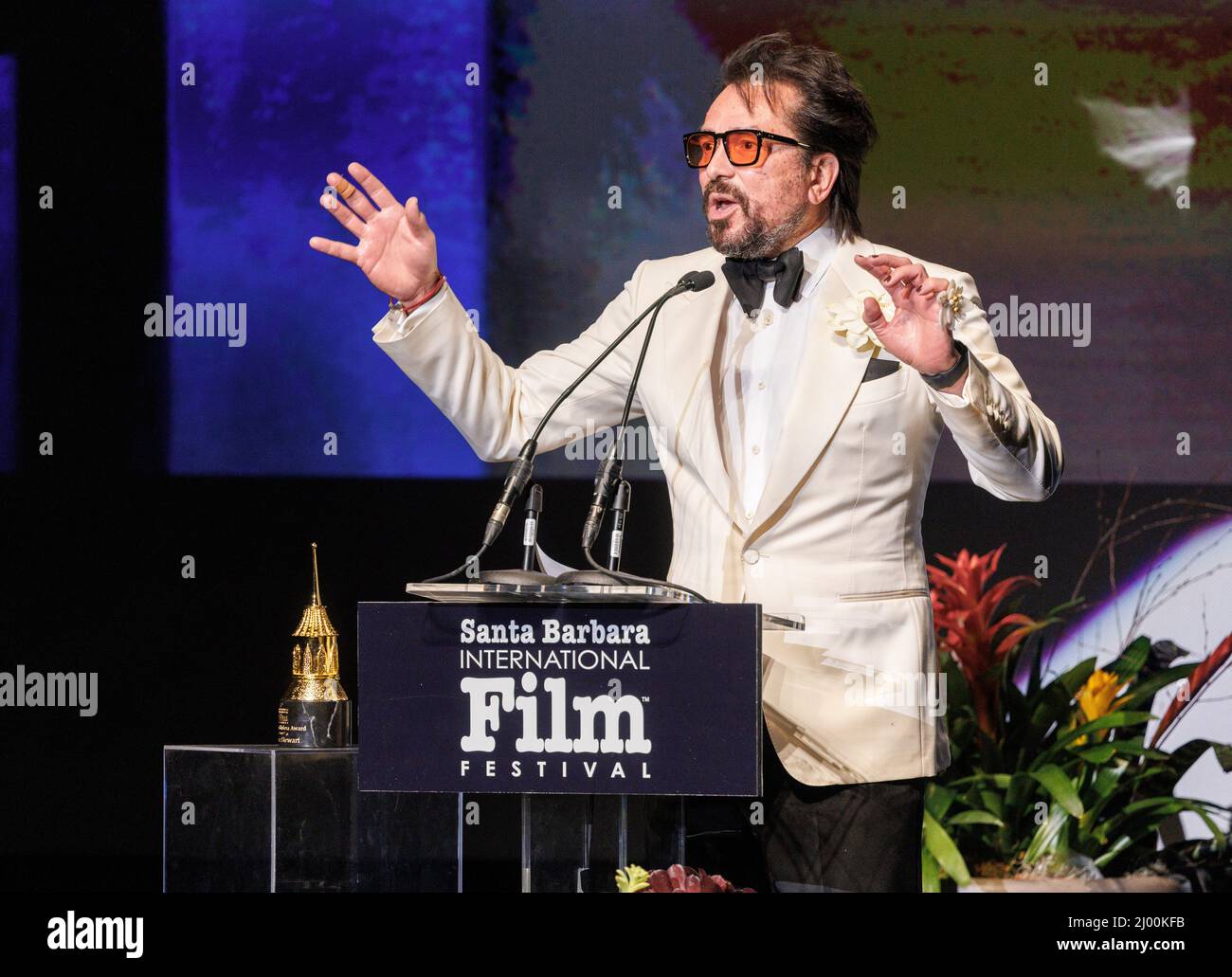 Roger Durling, directeur exécutif, au Festival International du film de Santa Barbara 31st, rend hommage à Kristen Stewart Banque D'Images