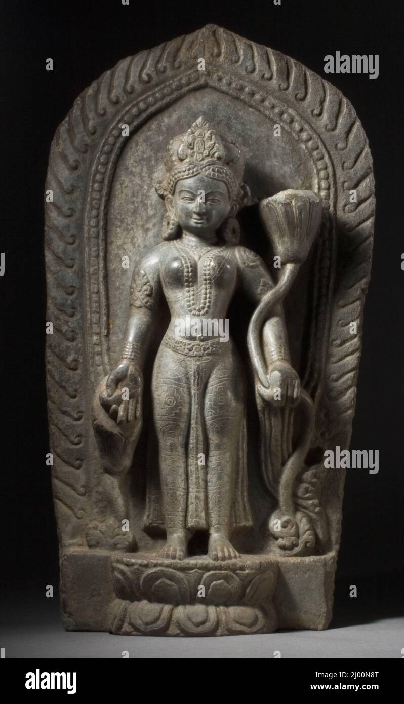 La Déesse bouddhiste Tara. Népal, 11th-12th siècle. Sculpture. Pierre Banque D'Images