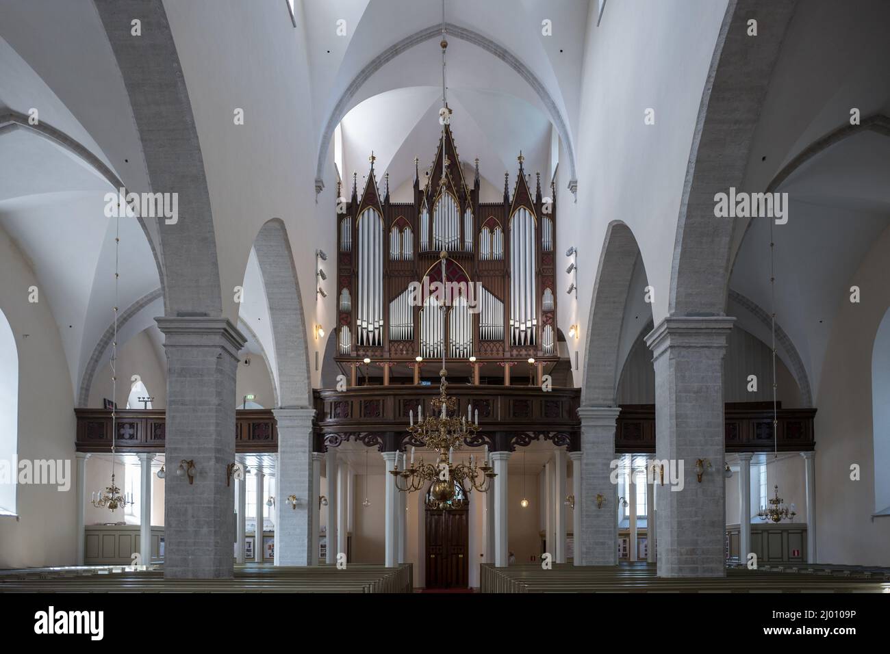 Johanneskirche Tallin, Blick zur Orgel, église Saint-Jean de Tallinn, vue sur l'orgue Tallinna Jaani kirik, vaade orelile Banque D'Images