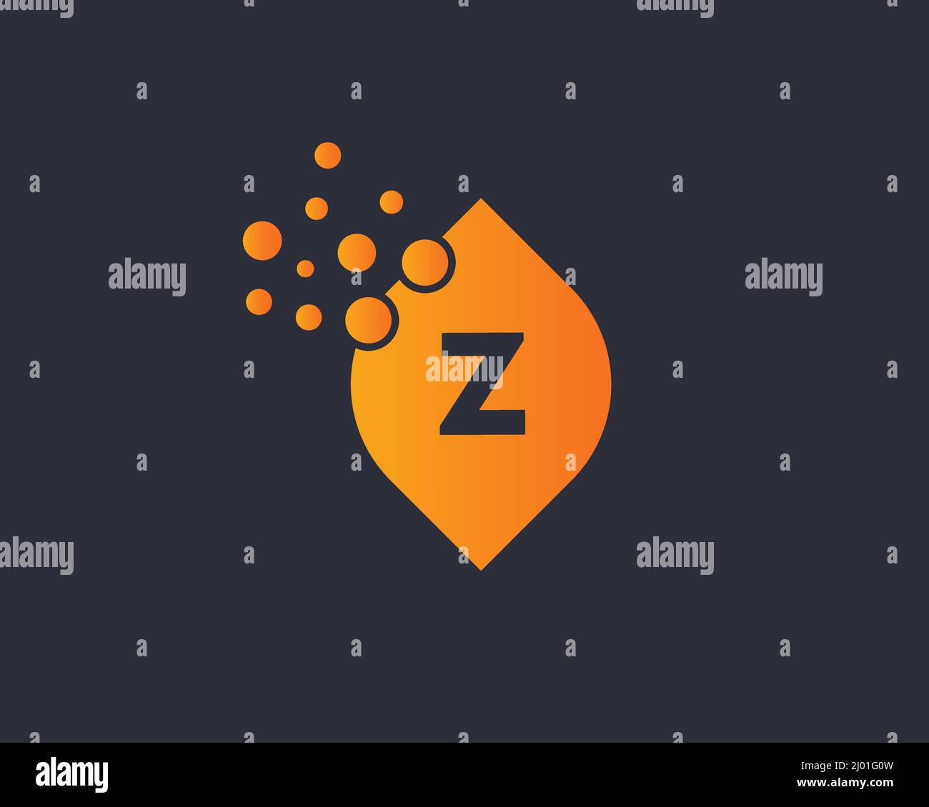 Logo lettre Z abstrait avec concept feuille. Logo lettre Z. Illustration de Vecteur