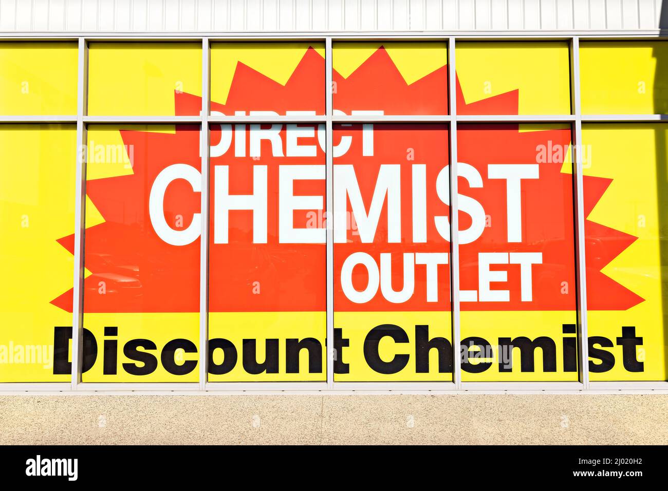 Ballarat Australie / Direct Chemist Outlet situé dans le centre commercial du centre-ville de Delacombe. Banque D'Images