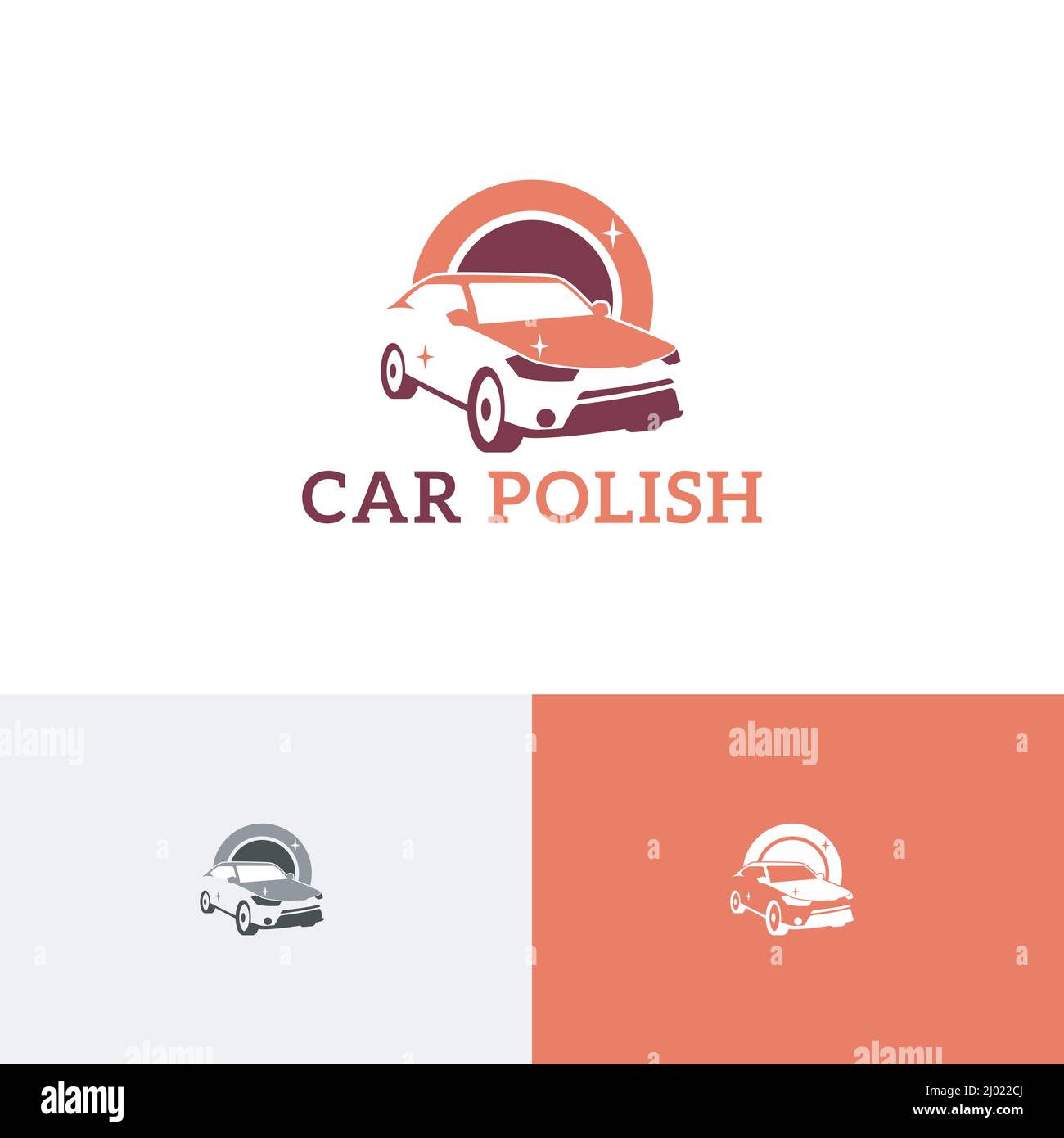 Nettoyage lavage auto corps nettoyant auto logo auto Service polonais Illustration de Vecteur