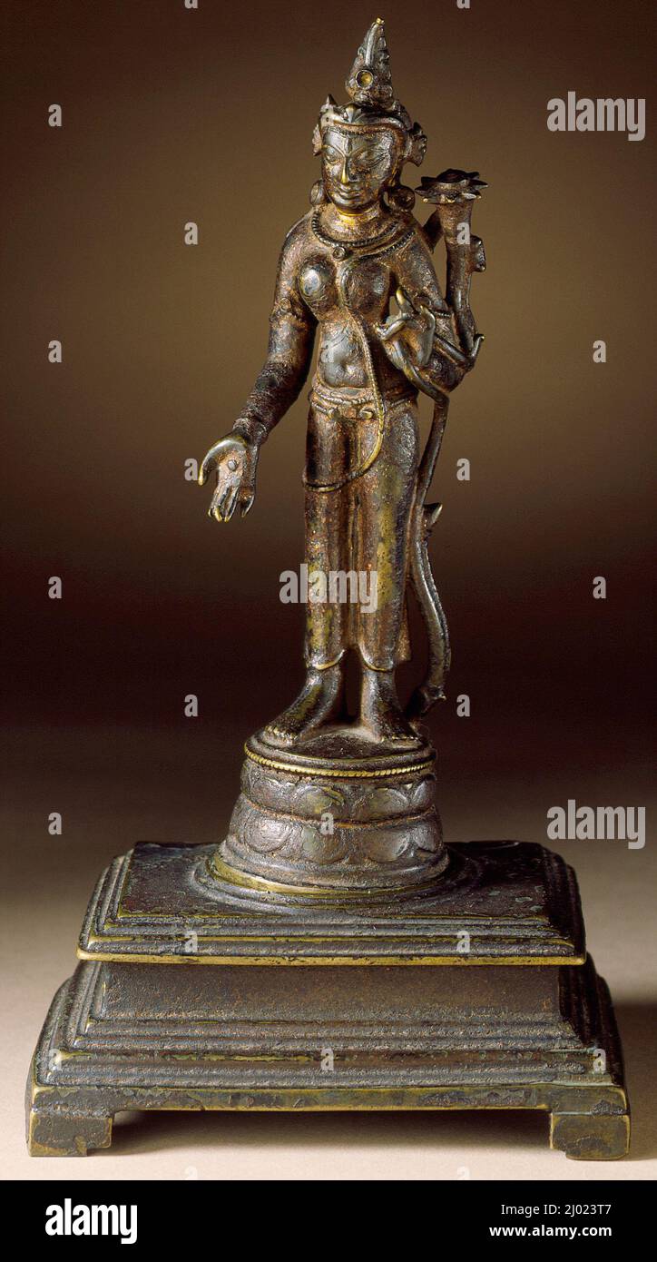 La Déesse bouddhiste Tara. Bangladesh, Jhewari, vers 9th siècle. Sculpture. Alliage de cuivre Banque D'Images