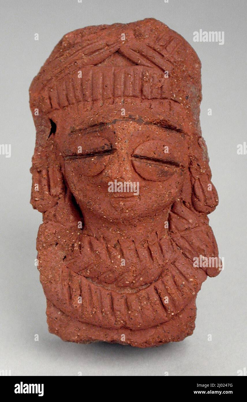 Buste d'une Déesse. Afghanistan, 1st siècle avant J.-C.. Sculpture. Terre cuite avec peinture Banque D'Images