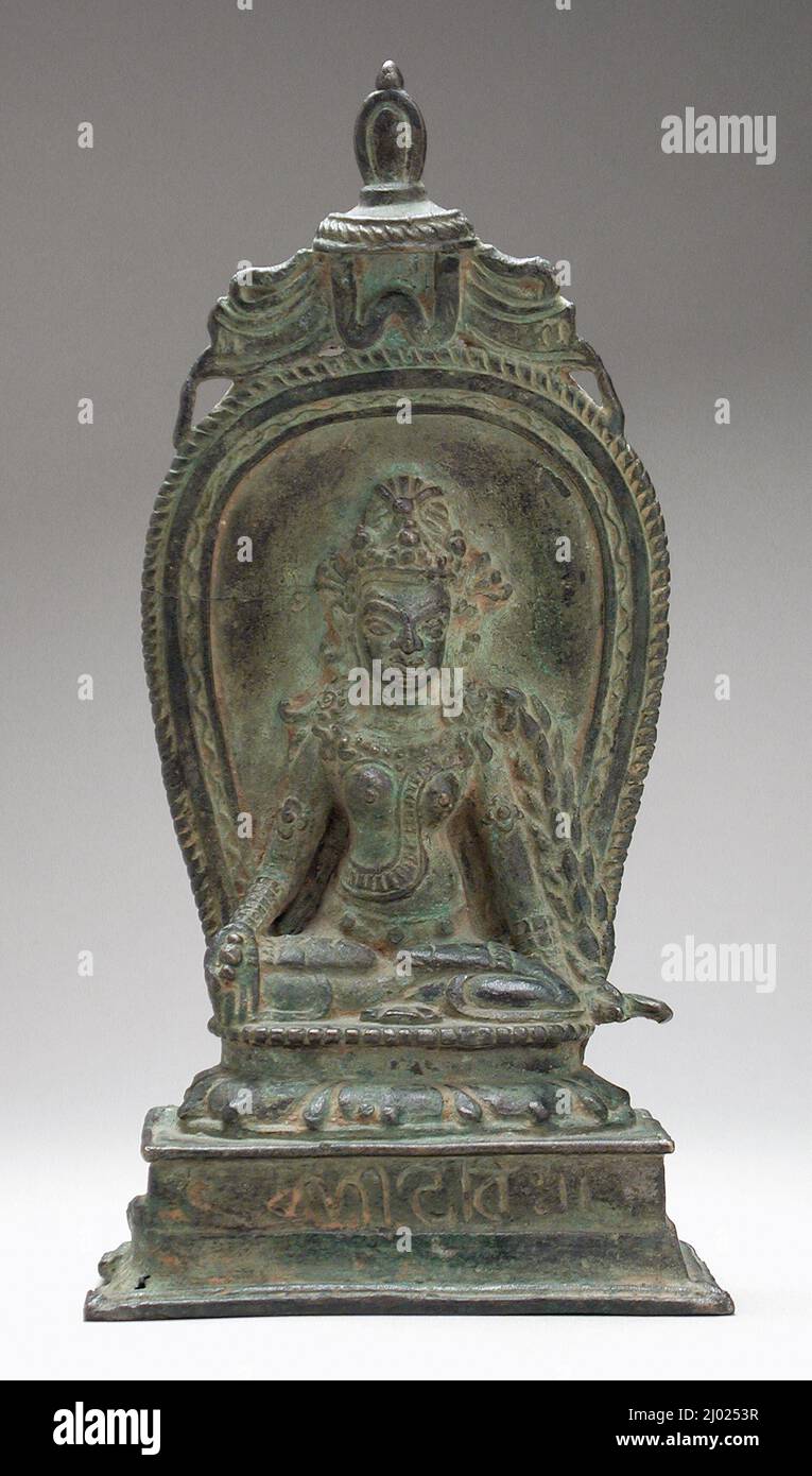 La déesse Shri Devi. Bangladesh, district de Chittagong, Jhewari (?), 10th siècle. Sculpture. Alliage de cuivre Banque D'Images