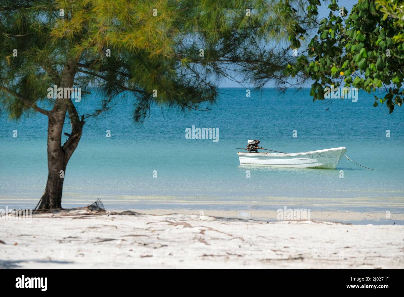 Saracen Bay Beach sur l'île de Koh Rong Samloem au Cambodge. Banque D'Images