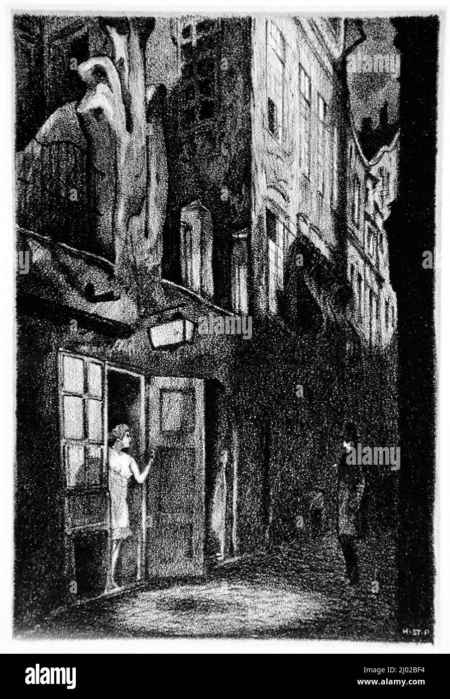 Rosina. Hugo Steiner-Prag (Bohême, Prague, 1880-1945). Allemagne, 1915-1916. Imprimés; lithographies. Lithographie sur papier fait à la main Banque D'Images