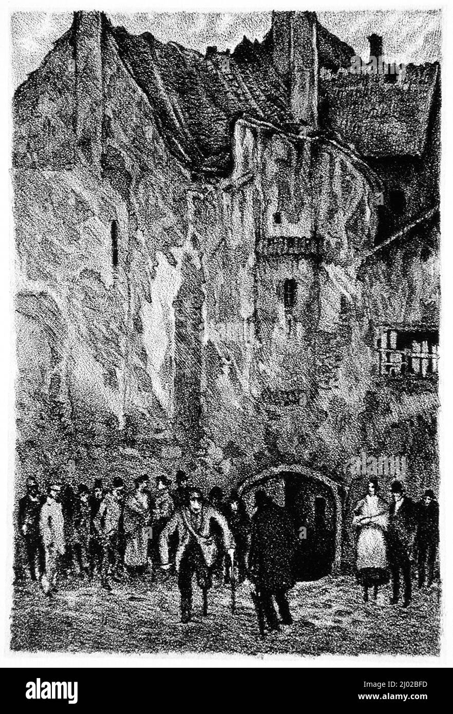 Les marques. Hugo Steiner-Prag (Bohême, Prague, 1880-1945). Allemagne, 1915-1916. Imprimés; lithographies. Lithographie sur papier fait à la main Banque D'Images