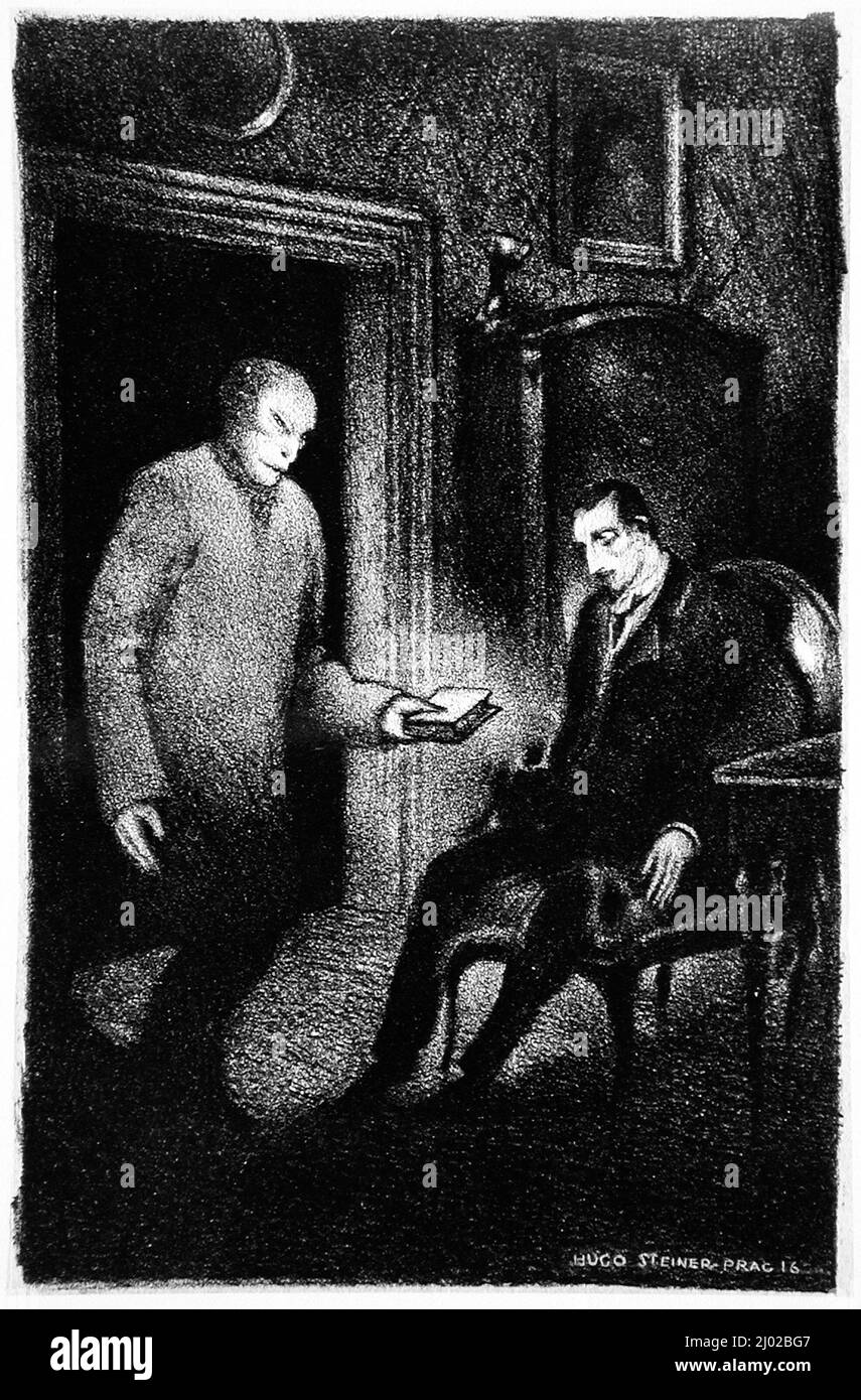 Le livre d'Ibbur. Hugo Steiner-Prag (Bohême, Prague, 1880-1945). Allemagne, 1915-1916. Imprimés; lithographies. Lithographie sur papier fait à la main Banque D'Images