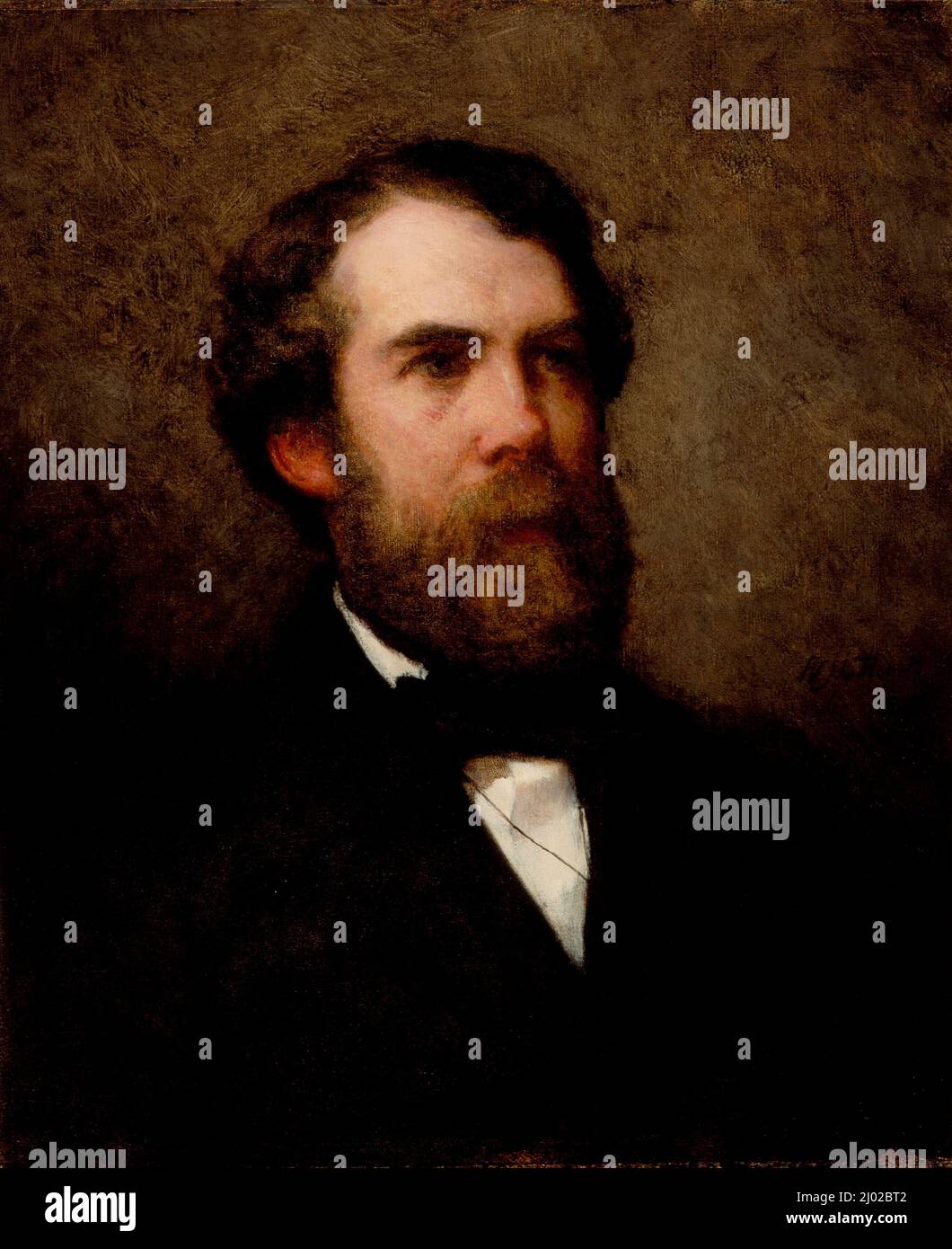 Portrait d'Edward Wheelwright. William Morris Hunt (États-Unis, Vermont, Brattleboro, 1824-1879). États-Unis, 1857. Peintures. Huile sur toile Banque D'Images