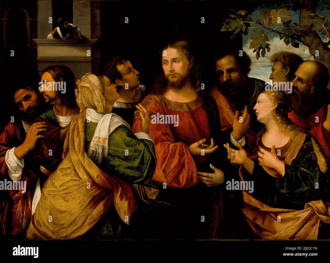 Christ et les femmes de Canaan. Rocco Marconi (Italie, Venise, actif 1504-1529). Italie, vers 1520. Peintures. Huile sur toile Banque D'Images