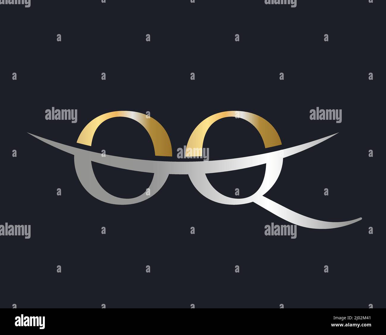 Original Monogram lettre OQ logo Design Vector. Modèle de conception de logo OQ Illustration de Vecteur