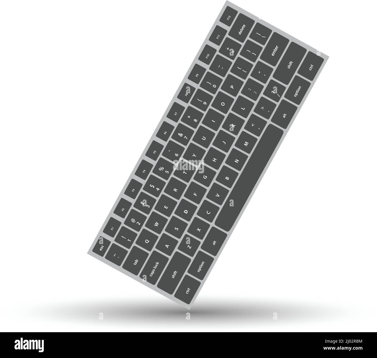 Clavier d'ordinateur en noir, vectoriel sur fond blanc Illustration de Vecteur