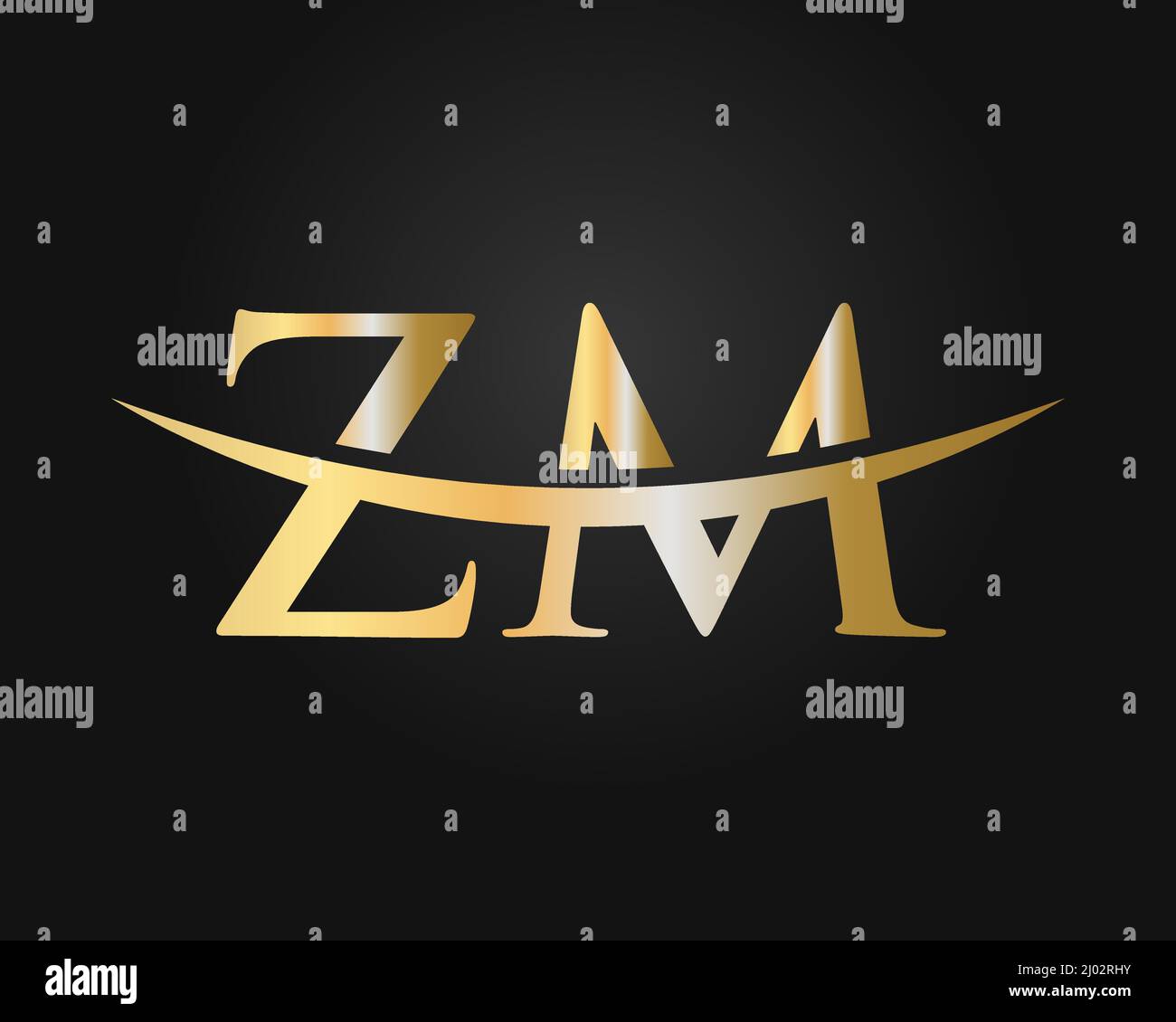 Original Monogram lettre ZM logo Design Vector. Modèle de logo ZM Illustration de Vecteur