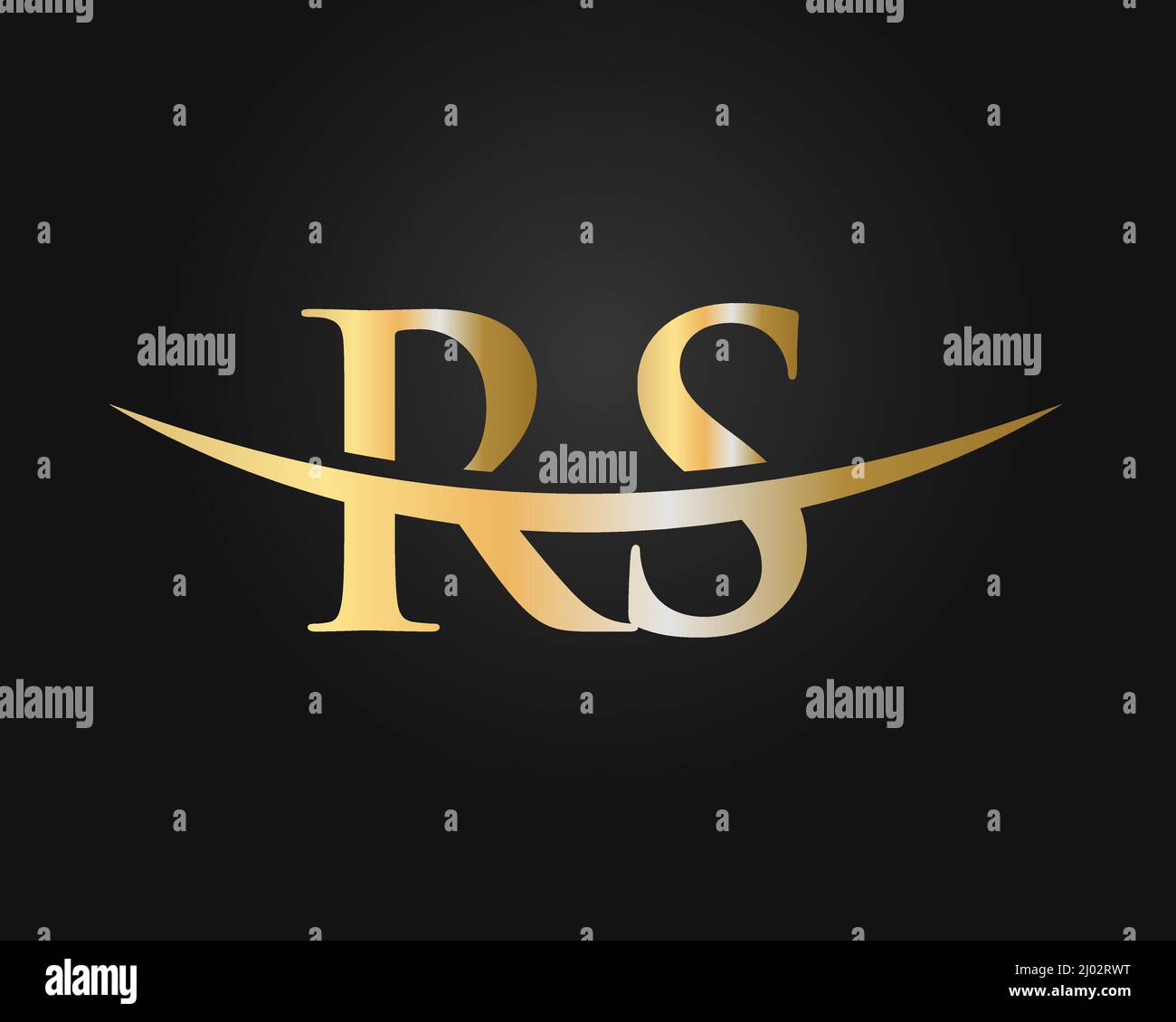 Original monogramme lettre RS logo Design Vector. Modèle de logo RS Illustration de Vecteur