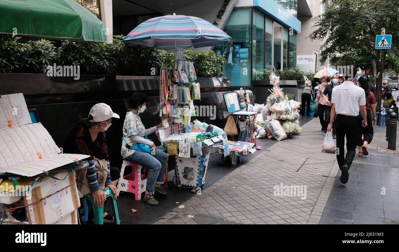 Saladaeng Area Patpong, Silom, Bang Rak, Bangkok Thaïlande Banque D'Images