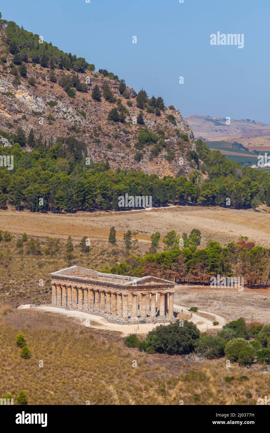Zone archéologique de Segesta, Calatafimi, Trapani, Sicile, Italie, Europe Banque D'Images