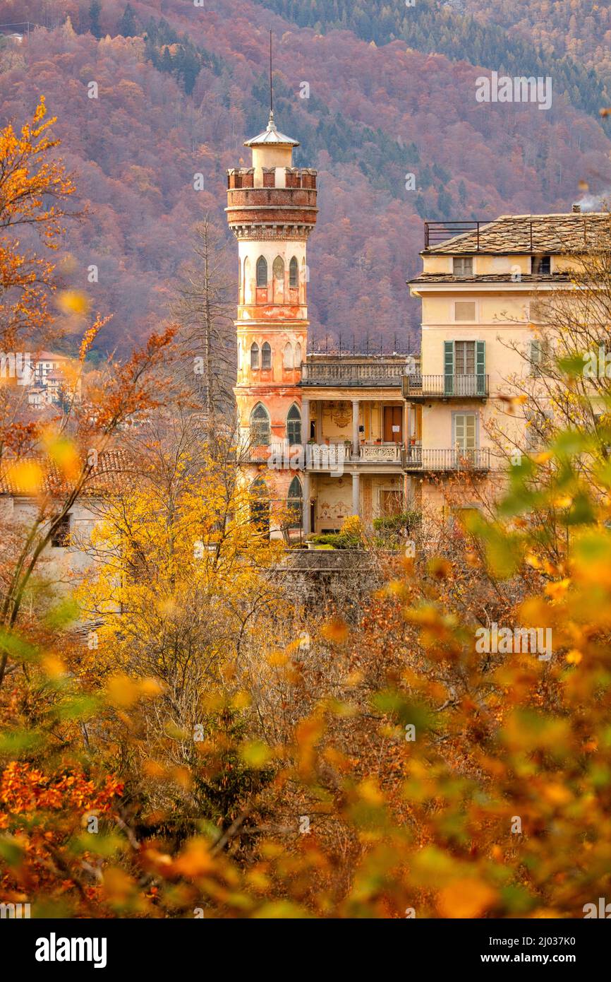 Château de Roreto, Val di Cervo, Biella, Piémont, Italie, Europe Banque D'Images