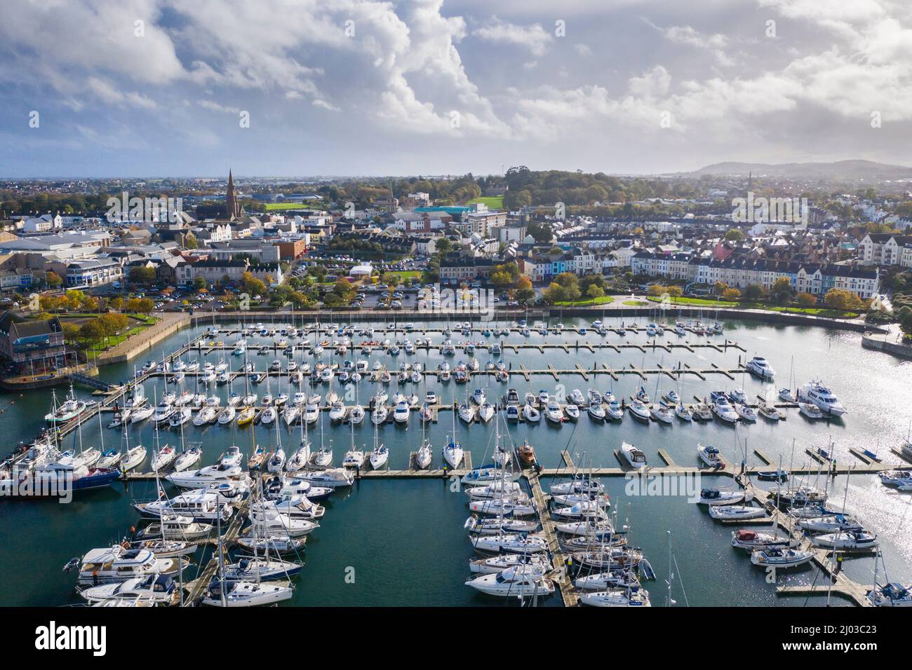 Aerial, Bangor Marina, Co Down, Irlande du Nord Banque D'Images