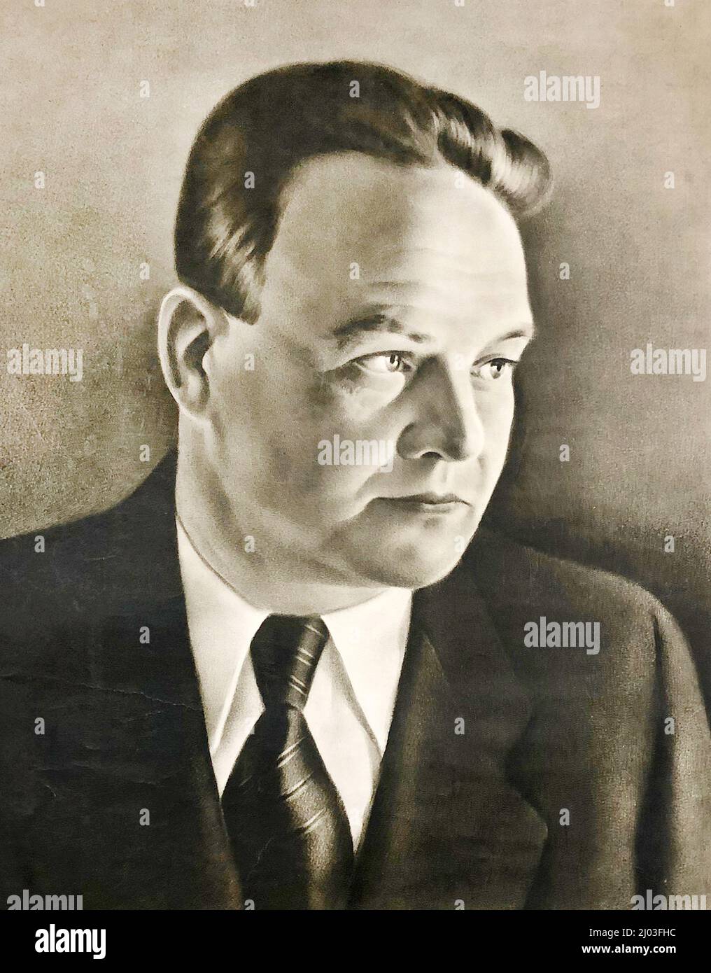 Photo portrait de Maurice Thorez (1900 - 1964). Maurice Thorez a été politicien français et chef de longue date du Parti communiste français de 1930 jusqu'à sa mort. Il a également été vice-premier ministre de la France de 1946 à 1947. Banque D'Images
