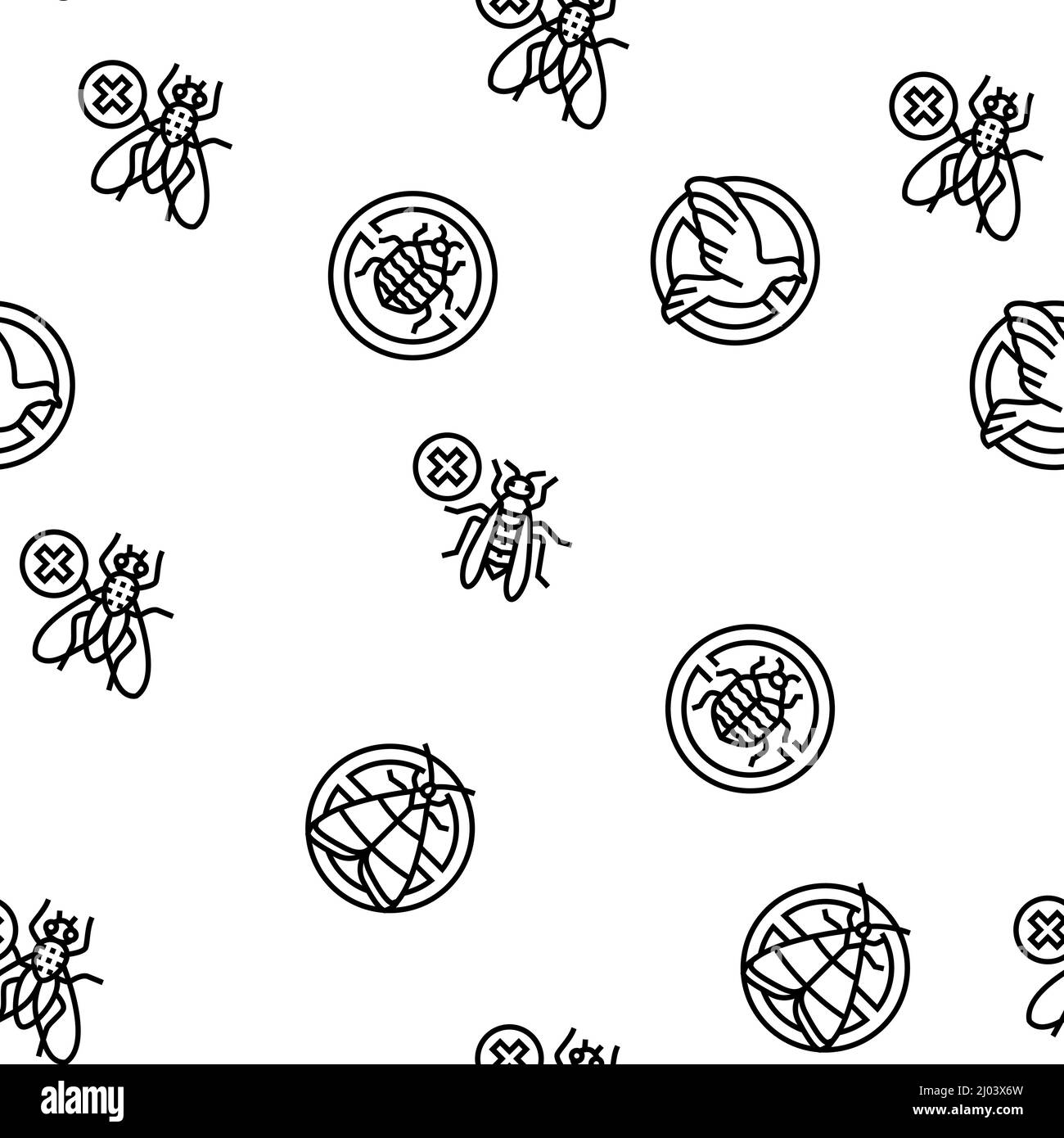 Modèle sans couture Vector de traitement de service de lutte antiparasitaire Illustration de Vecteur