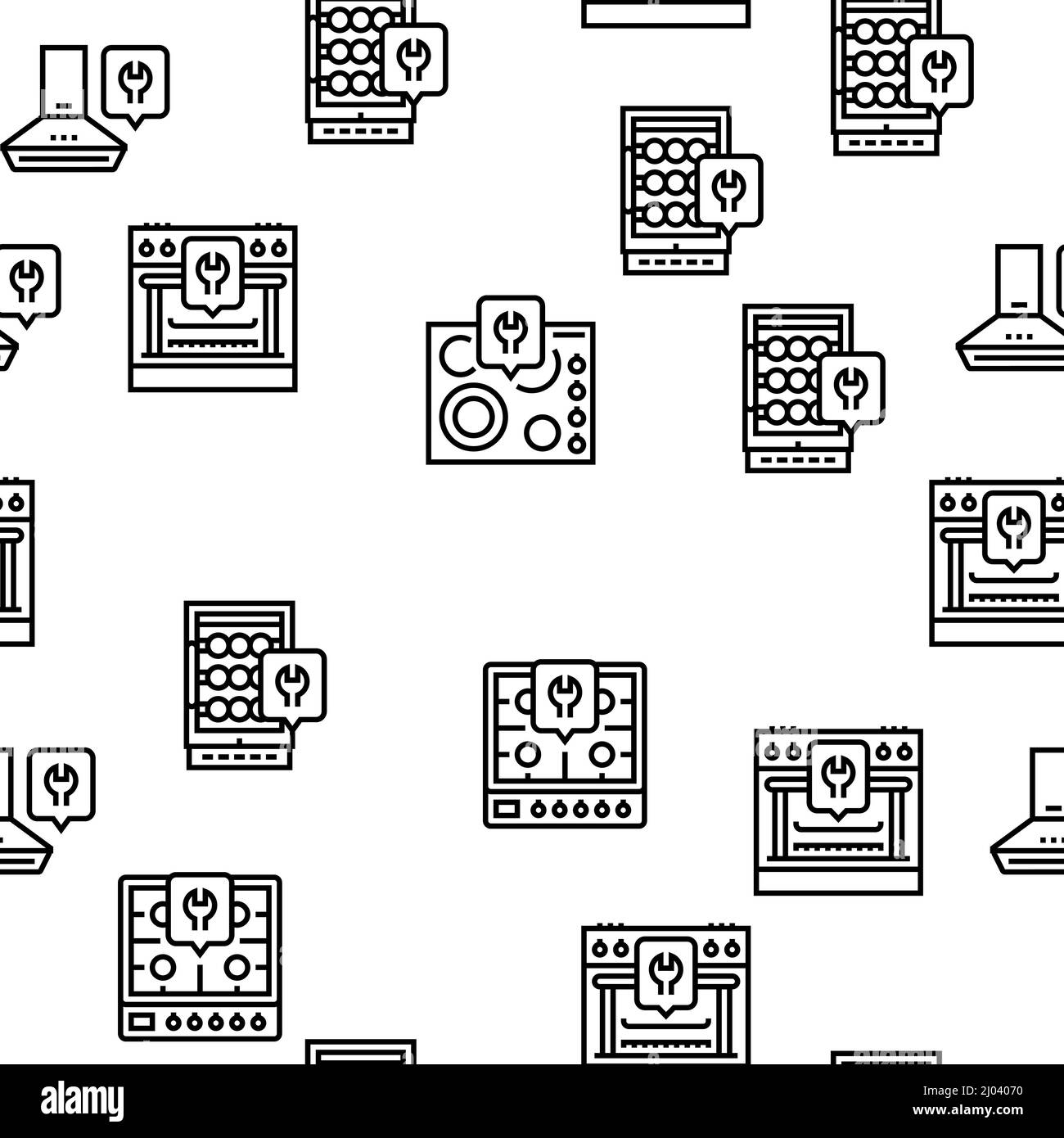 Réparation des appareils Maintenance Vector modèle sans couture Illustration de Vecteur