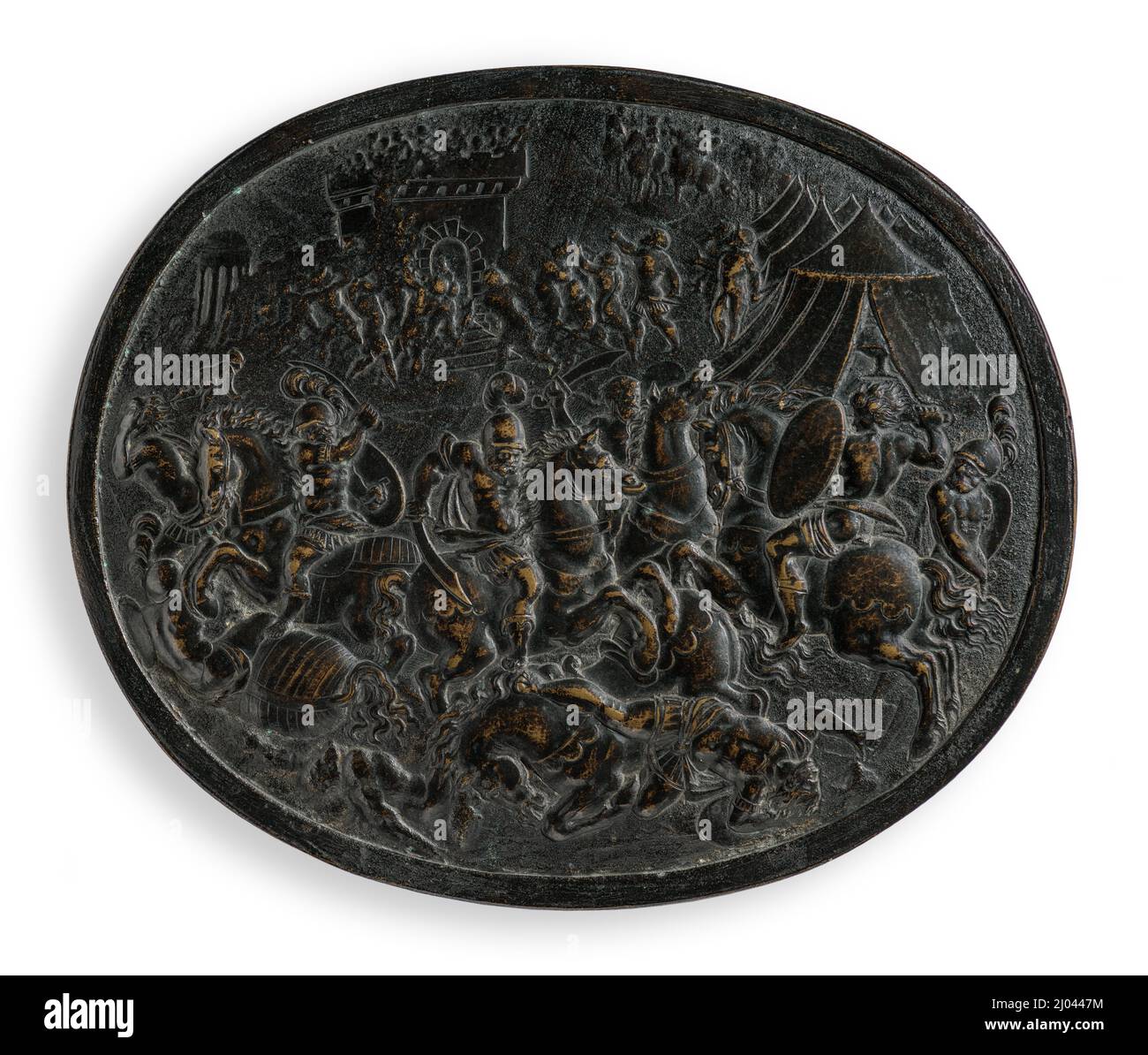 Scène de bataille. Italie, vers 1550. Sculpture. Bronze Banque D'Images