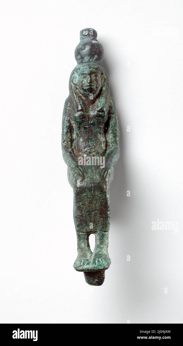 Figurine de la déesse assise. Égypte, période tardive (664 - 332 BCE) ou moderne. Sculpture. Bronze Banque D'Images