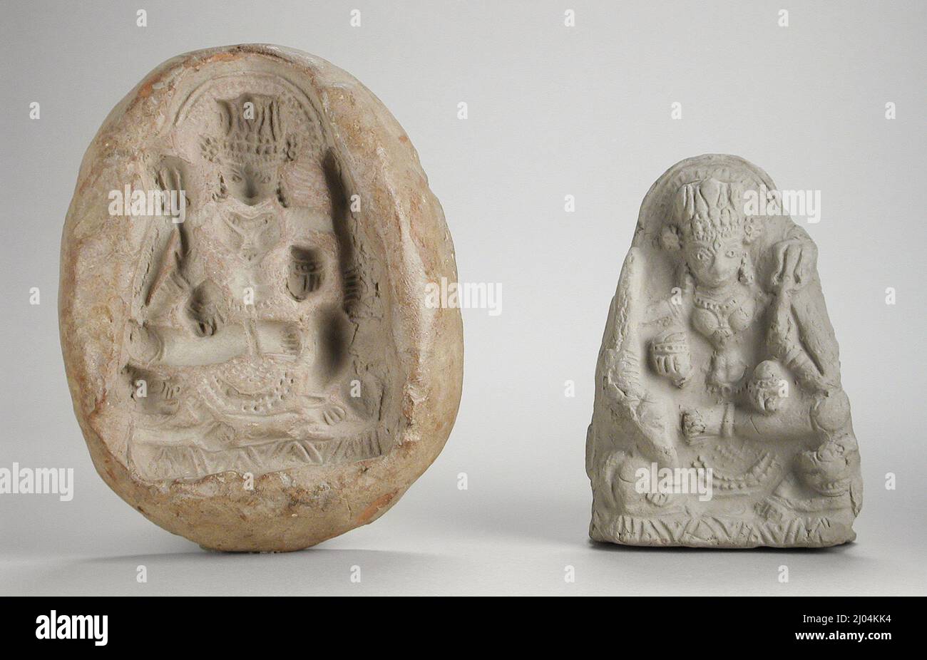 Moule pour image de la déesse Durga. Inde, Jammu-et-Cachemire, région du Cachemire, 11th siècle. Sculpture. Terre cuite Banque D'Images