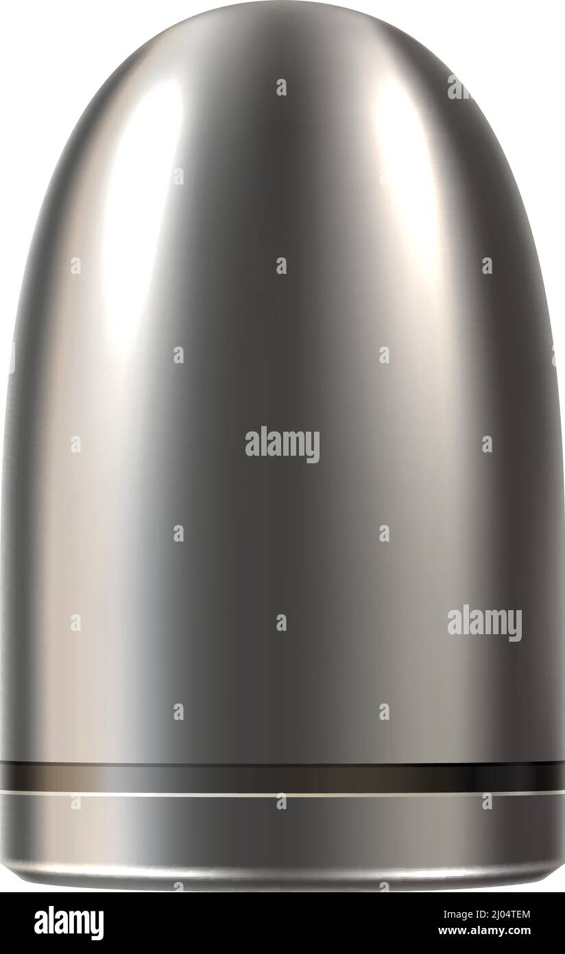 Puce réaliste. Calibre pistolet ammo. Preuve de crime Illustration de Vecteur