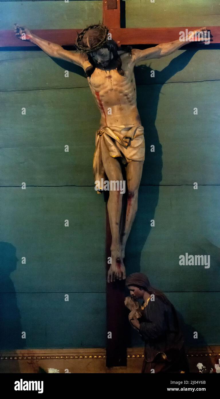 Cristo de la Buena Muerte, Catedral de Mondoñedo, Lugo, Galice, España Banque D'Images