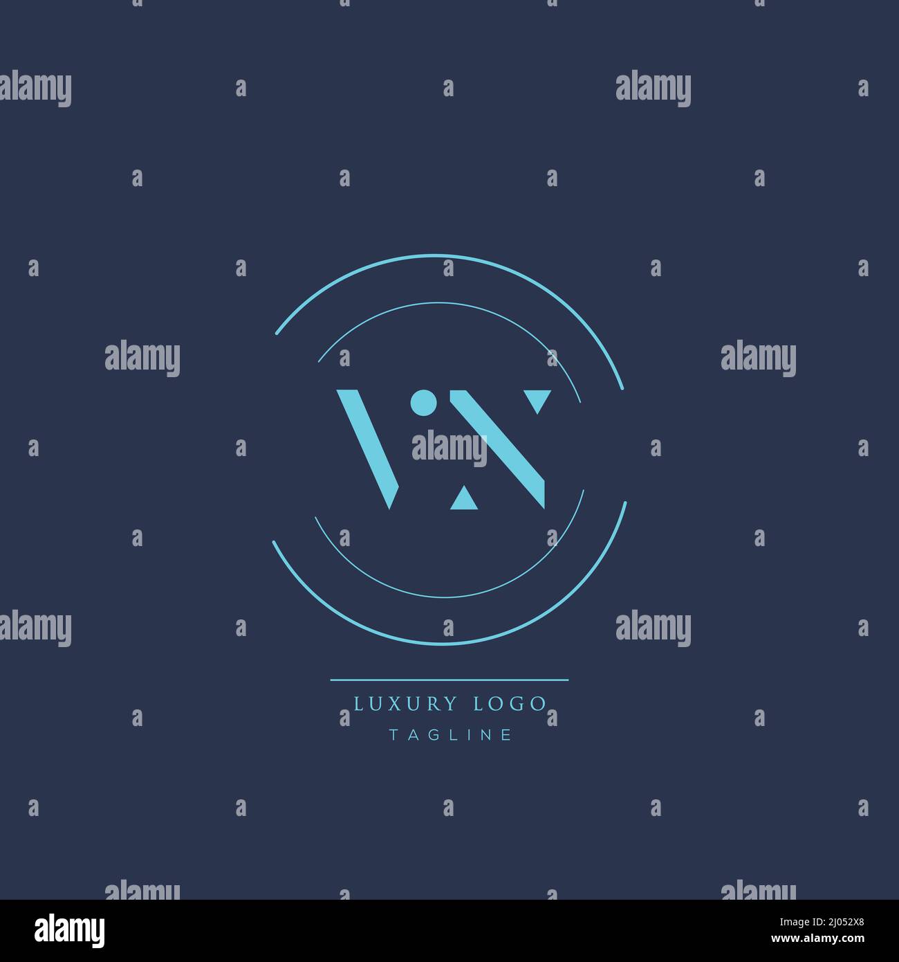 Luxe moderne VN lettre initiale Business logo Design Alphabet icône symbole vectoriel. Illustration de Vecteur
