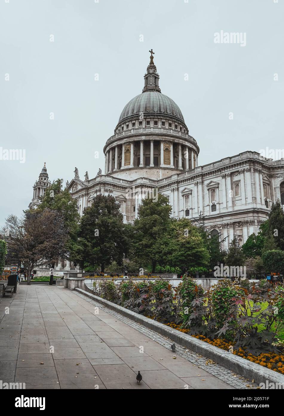 Façade de la cathédrale Saint-Paul à Londres Banque D'Images