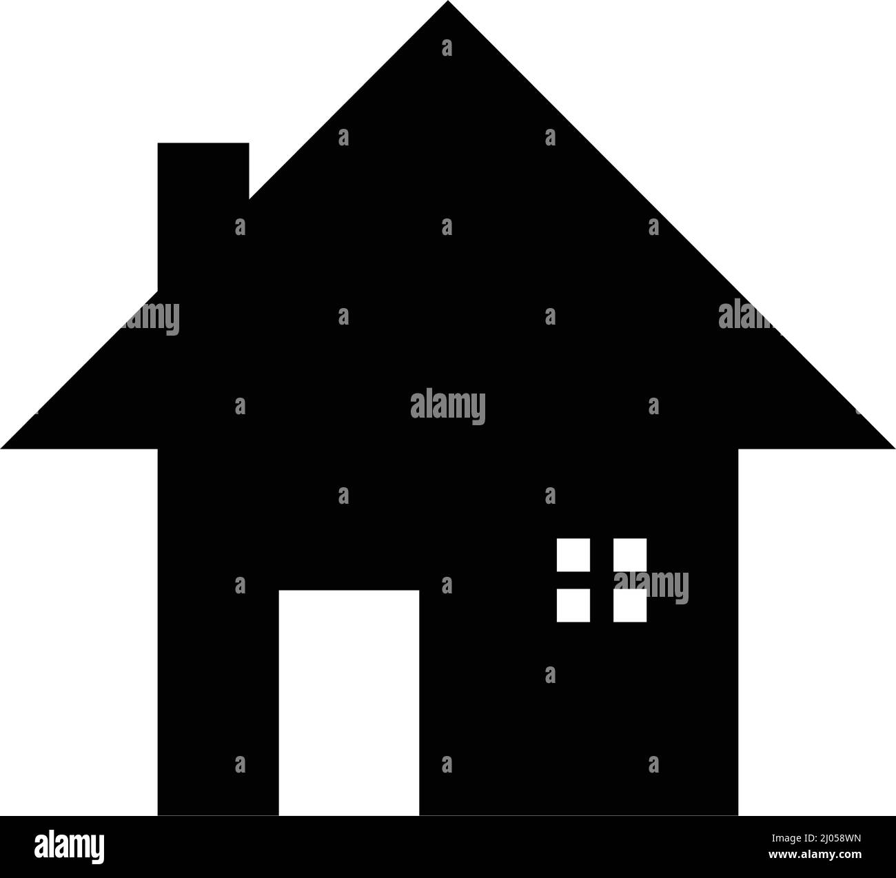 demeure, appartement, architecture, bâtiment, maison de bâtiment, affaires, bouton, cheminée, construction, chalet, design, élément, immobilier, plat, graphique, hai Illustration de Vecteur